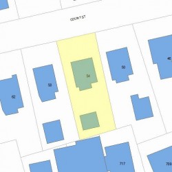 54 Court St, Newton MA  02458-1264 plot plan