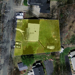 22 Cottage St, Newton MA  02464-1247 aerial view