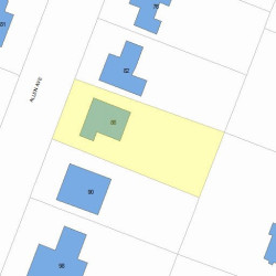 86 Allen Ave, Newton MA  02468-1721 plot plan