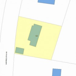 122 Shornecliffe Rd, Newton MA  02458-2421 plot plan