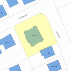 123 Bridge St, Newton MA  02458-1105 plot plan