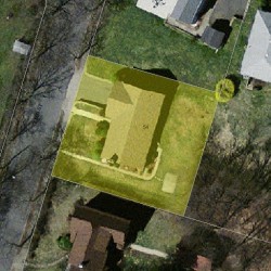 54 Bemis St, Newton MA  02460-1103 aerial view