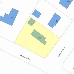 266 Woodland Rd, Newton MA  02466-2707 plot plan