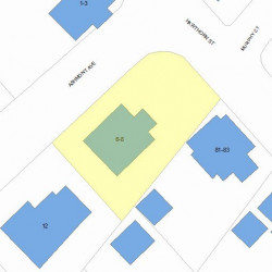 8 Ashmont Ave, Newton MA  02458-1208 plot plan