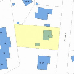 19 Cottage St, Newton MA  02464-1254 plot plan