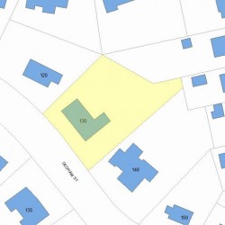 130 Dedham St, Newton MA  02461-2136 plot plan