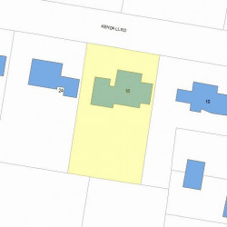18 Kendall Rd, Newton MA  02459-2623 plot plan