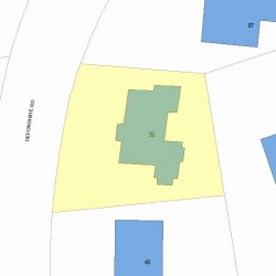 32 Devonshire Rd, Newton MA  02468-2212 plot plan