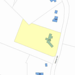 275 Dudley Rd, Newton MA  02459-2831 plot plan