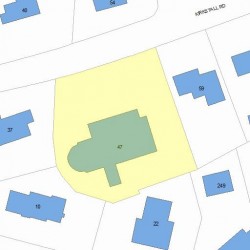 47 Kirkstall Rd, Newton MA  02460-2244 plot plan