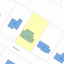 42 Stanley Rd, Newton MA  02468-2338 plot plan