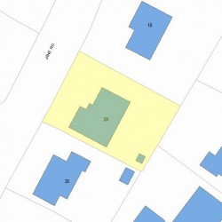 24 Jane Rd, Newton MA  02459-2615 plot plan