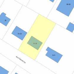 19 Whittemore Rd, Newton MA  02458-2105 plot plan