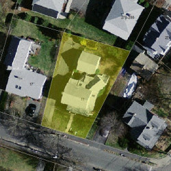 11 Vernon St, Newton MA  02458-2022 aerial view