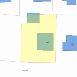 1013 Beacon St, Newton MA  02459-1722 plot plan