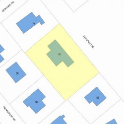 45 Deforest Rd, Newton MA  02462-1133 plot plan