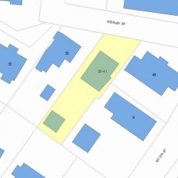 39 Wesley St, Newton MA  02458-1915 plot plan