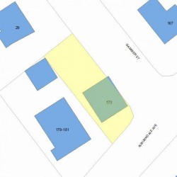 173 Auburndale Ave, Newton MA  02466-1601 plot plan