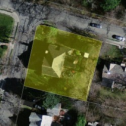 6 Ivanhoe St, Newton MA  02458-2716 aerial view