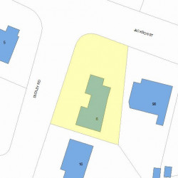 6 Dudley Rd, Newton MA  02459-2515 plot plan