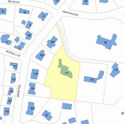 156 Grant Ave, Newton MA  02459-2014 plot plan