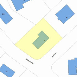 6 Grace Rd, Newton MA  02459-3426 plot plan