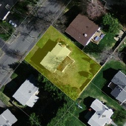 16 Esty Farm Rd, Newton MA  02459-3607 aerial view