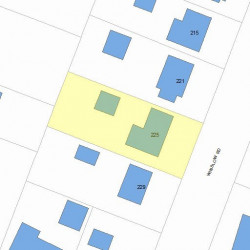 225 Winslow Rd, Newton MA  02468-1713 plot plan