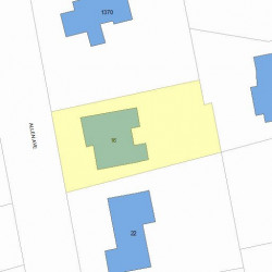 16 Allen Ave, Newton MA  02468-1701 plot plan