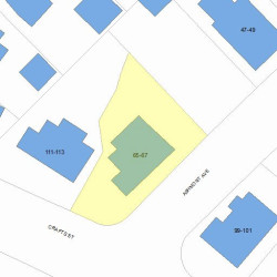 67 Ashmont Ave, Newton MA  02458-1207 plot plan