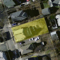 64 Dalby St, Newton MA  02458-1033 aerial view