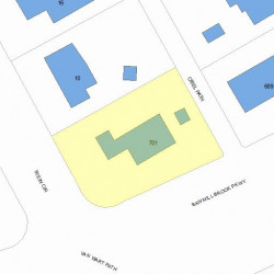 701 Saw Mill Brook Pkwy, Newton MA  02459-3629 plot plan