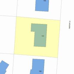 108 Andrew St, Newton MA  02461-2103 plot plan