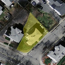 67 Ashmont Ave, Newton MA  02458-1207 aerial view