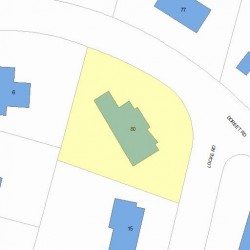 80 Dorset Rd, Newton MA  02468-1408 plot plan