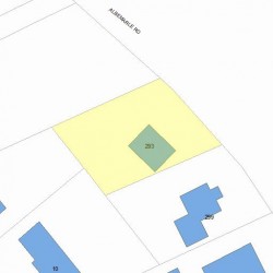 293 Albemarle Rd, Newton MA  02460-1358 plot plan