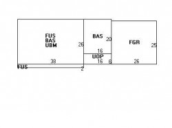 937 Dedham St, Newton MA  02459-3419 floor plan