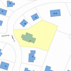 66 Summit St, Newton MA  02458-1809 plot plan