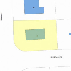 57 Heatherland Rd, Newton MA  02461-2139 plot plan