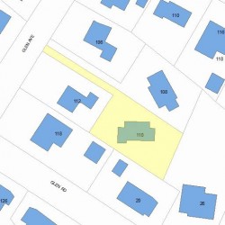 110 Glen Ave, Newton MA  02459-2080 plot plan