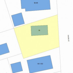 99 Faxon St, Newton MA  02458-1062 plot plan