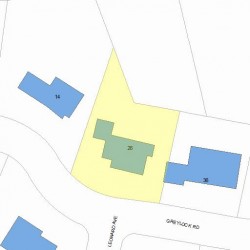 26 Greylock Rd, Newton MA  02465-2704 plot plan
