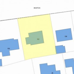 142 Beacon St, Newton MA  02459 plot plan