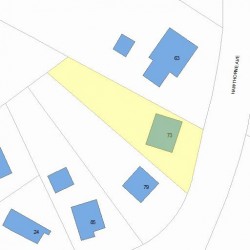 73 Hawthorne Ave, Newton MA  02466-2817 plot plan