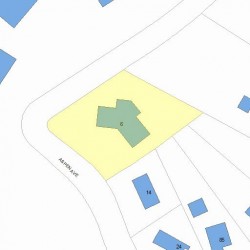 6 Aspen Ave, Newton MA  02466-3023 plot plan