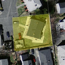 24 Gay St, Newton MA  02460-2213 aerial view