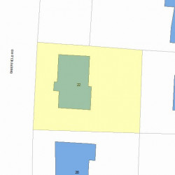 22 Brierfield Rd, Newton MA  02461-2105 plot plan