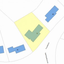 52 Oldham Rd, Newton MA  02465-2329 plot plan