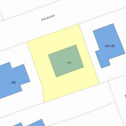 130 Carlisle St, Newton MA  02459-2309 plot plan