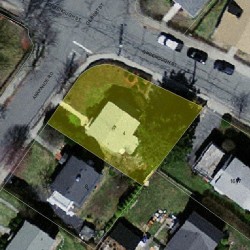 4 Arapahoe Rd, Newton MA  02465-2203 aerial view